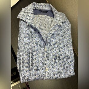 Original Penguin Blue and White Casual Button Down‎ Shirt